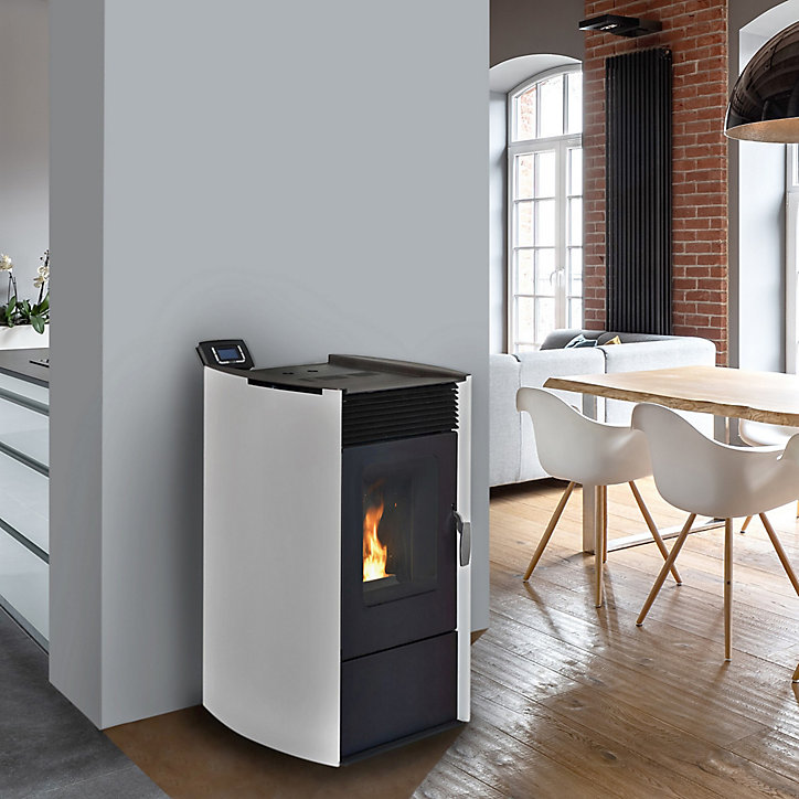 Poele à granulés Bestove Bohème blanc 8kW