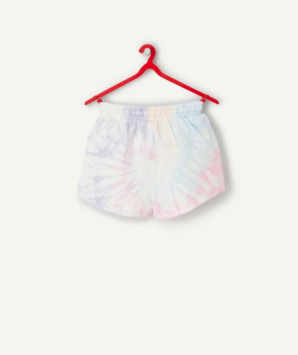 short fille en coton bio tie and dye
