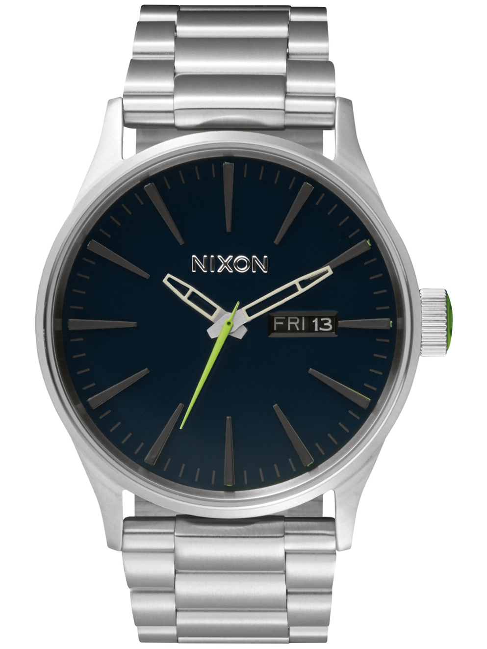 Nixon The Sentry SS Watch midnight blue/volt green