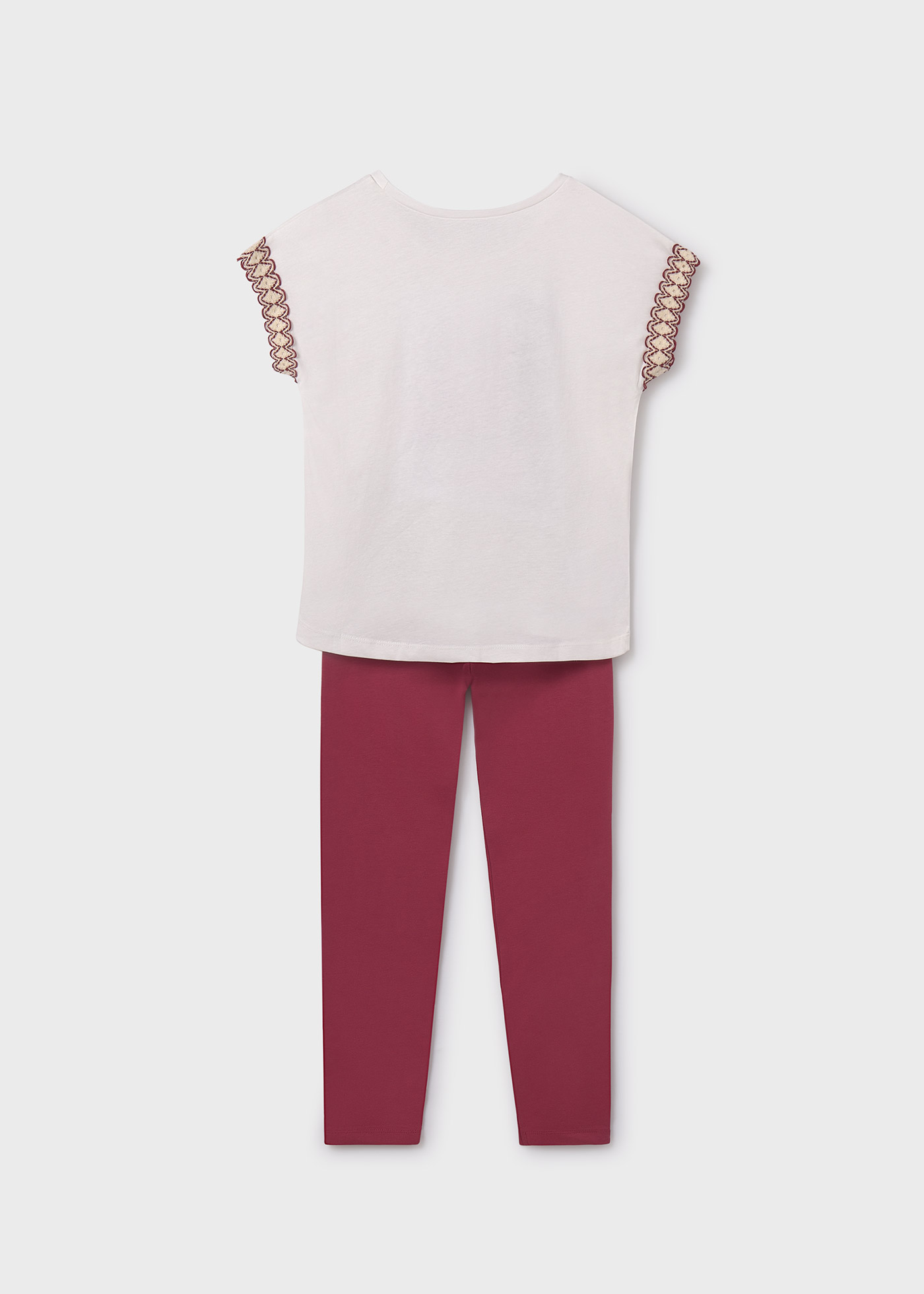 Conjunto de algodão de alta qualidade com duas peças para meninas.