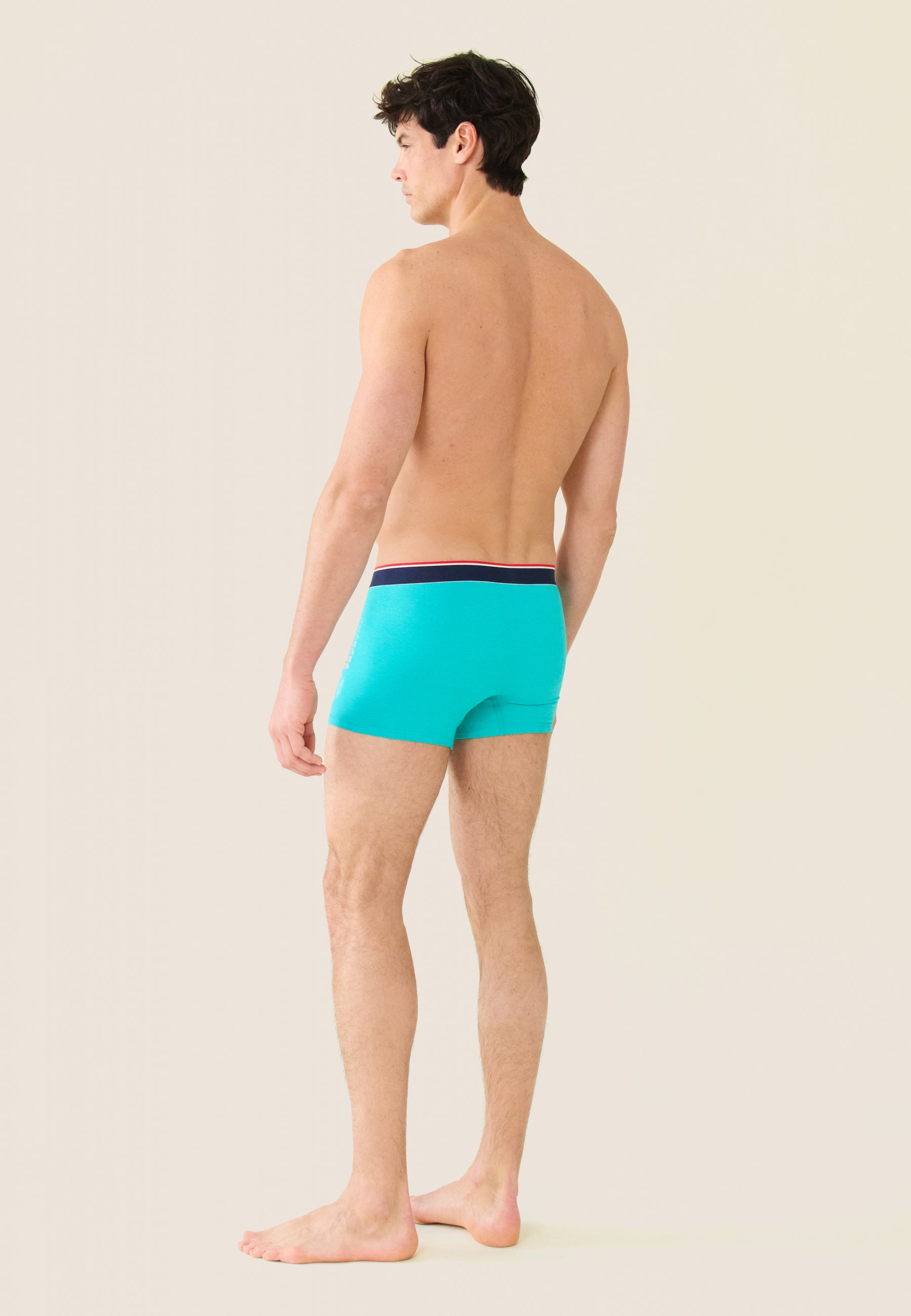 Boxer en coton-Marius Turquoise Natation