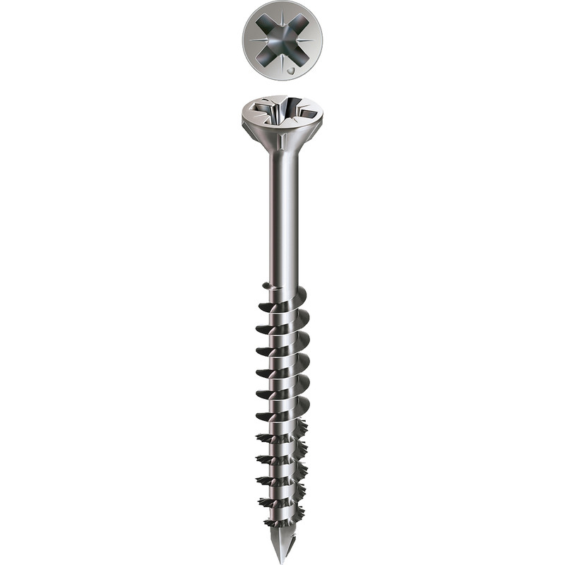 Spax glaslatschroeven deeldraad 3,5x40mm PZ2 RVS