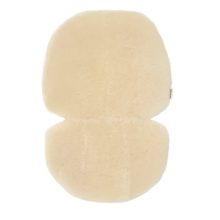 BINIBAMBA Peau de mouton pour poussette et couffin - 68x44 cm | Milk