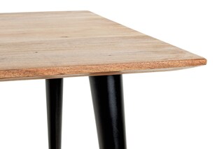 Beistelltisch 46 x 41 x 46 cm Akazie massiv natur/schwarz