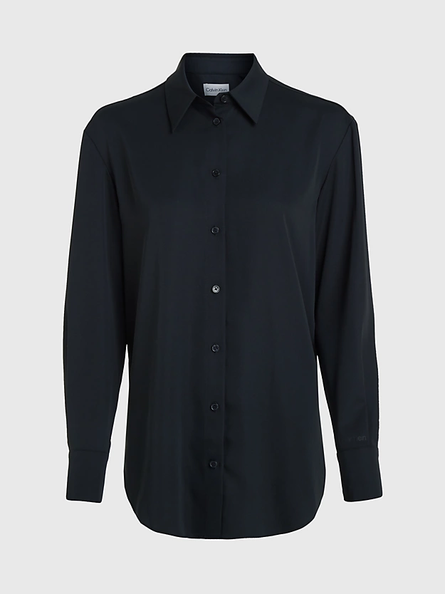 Camisa crepe leve de corte relaxado