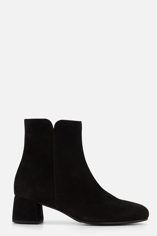 Gabor Enkellaarsjes zwart Suede