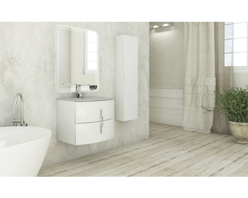 Badkamermeubel Baden Haus Sting 69 cm wit hoogglans, gemonteerd
