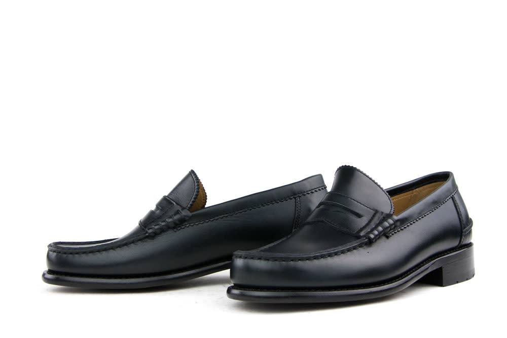 Van Bommel Mocassins Pull Up Donkerblauw