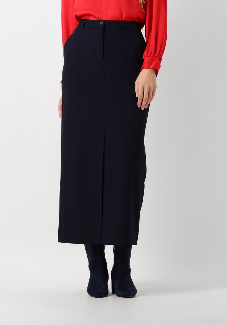 blauwe summum midirok skirt viscose blend
