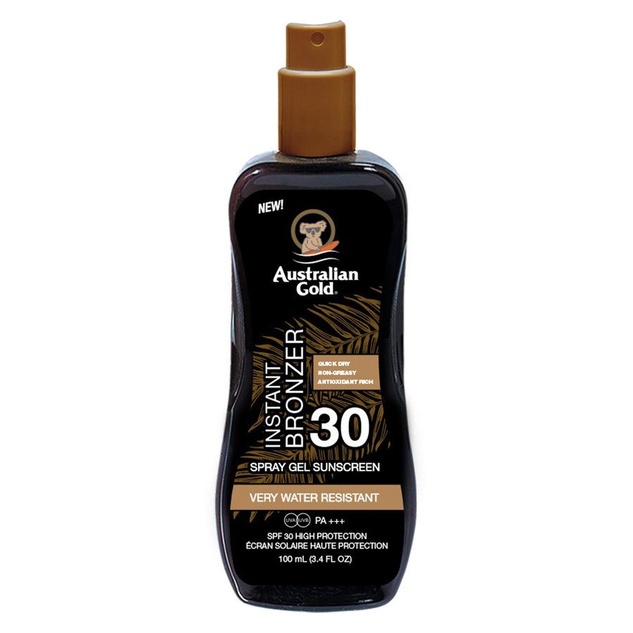 Australian Gold Instant Bronzer Spray Gel With Bronzer SPF30 100ml