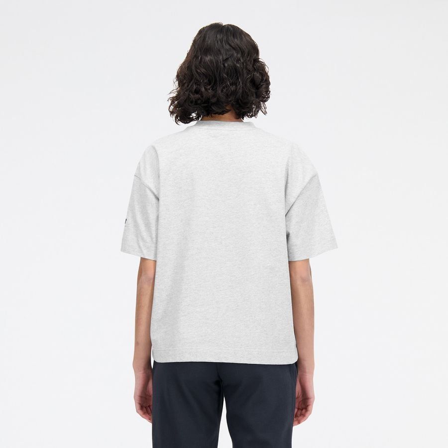 New Balance T-Shirt Athletics Varsity Boxy - Gris Femme