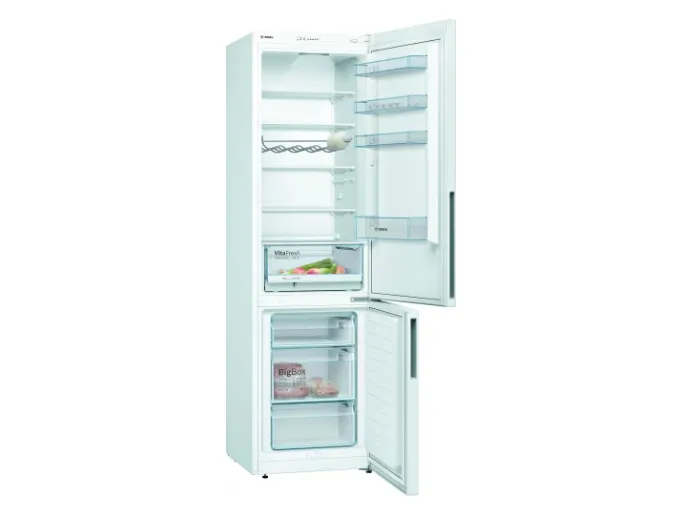 Bosch Serie | 4 KGV39VWEA - Køleskab/fryser - bund-fryser - bredde: 60 cm - dybde: 65 cm - højde: 201 cm - 343 liter - Klasse E - hvid