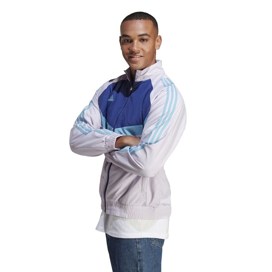 adidas Veste Tiro Woven - Argenté/Bleu