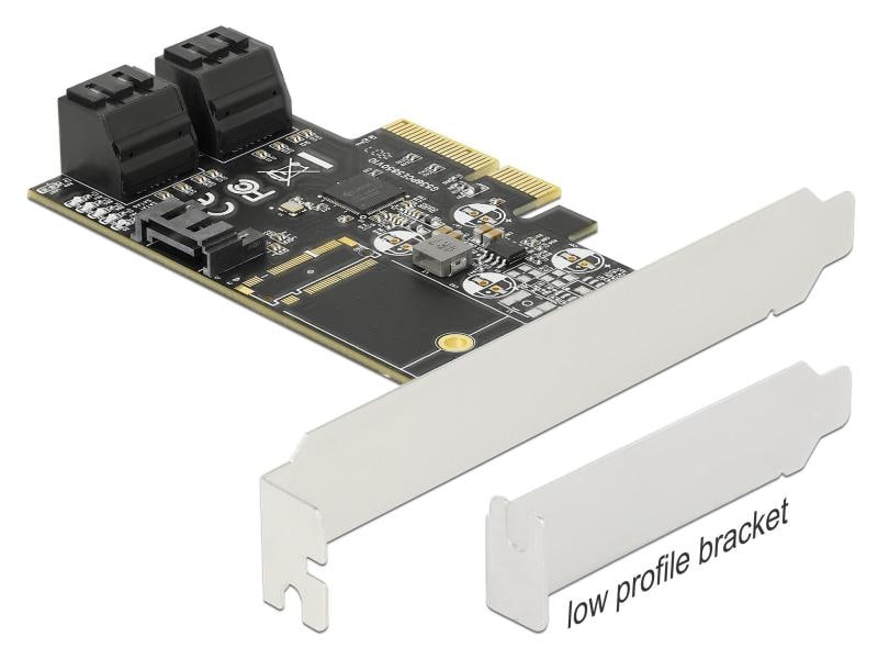Delock SATA-Controller 5 Port SATA Kontroller PCI-Express-x Delock 5 Port SATA PCI Express x4 Karte – Low Profile Formfaktor