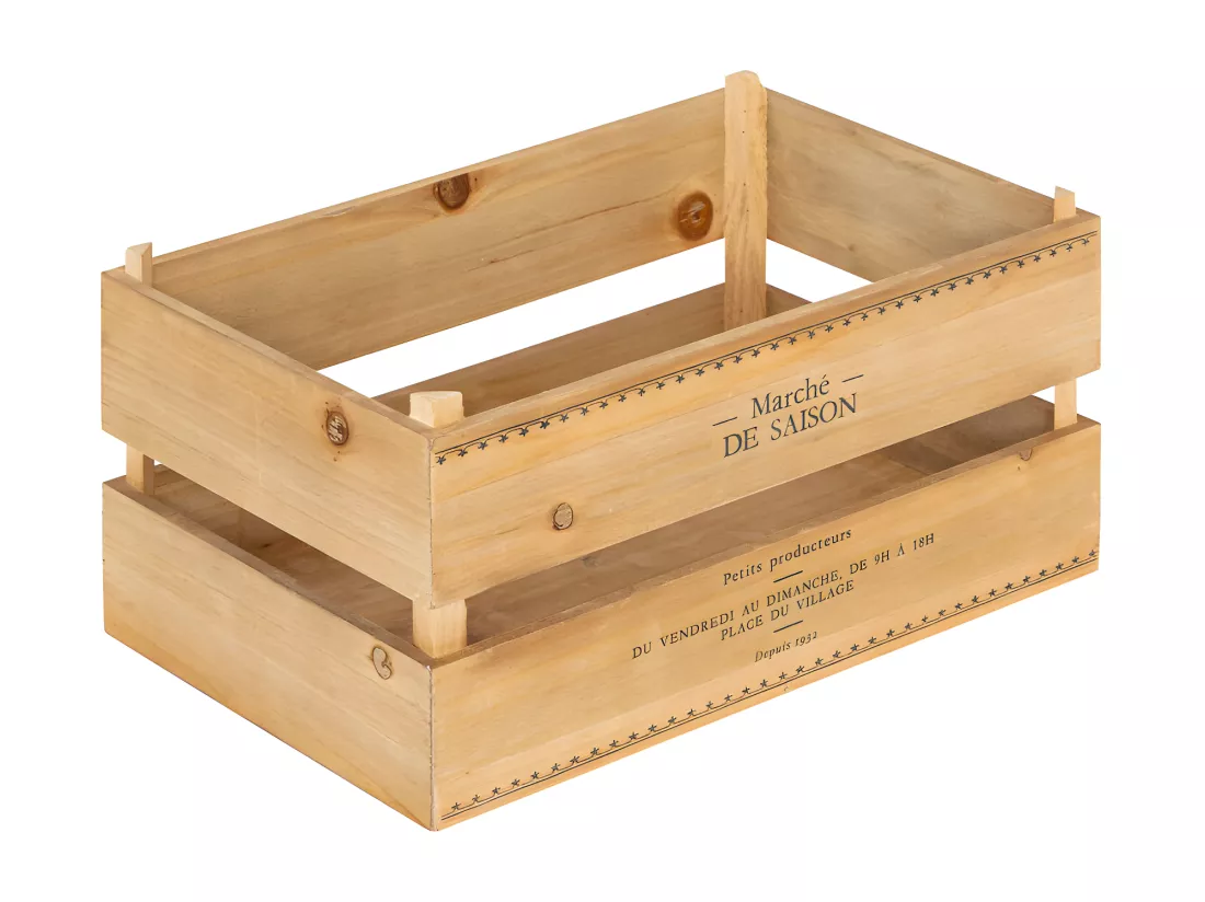 Lot de 2 Cagettes en Bois 
