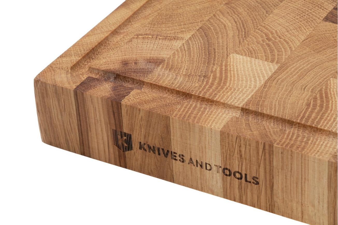 Knivesandtools End Grain Cutting Board P008-5430 eikenhout, 54 x 30 cm