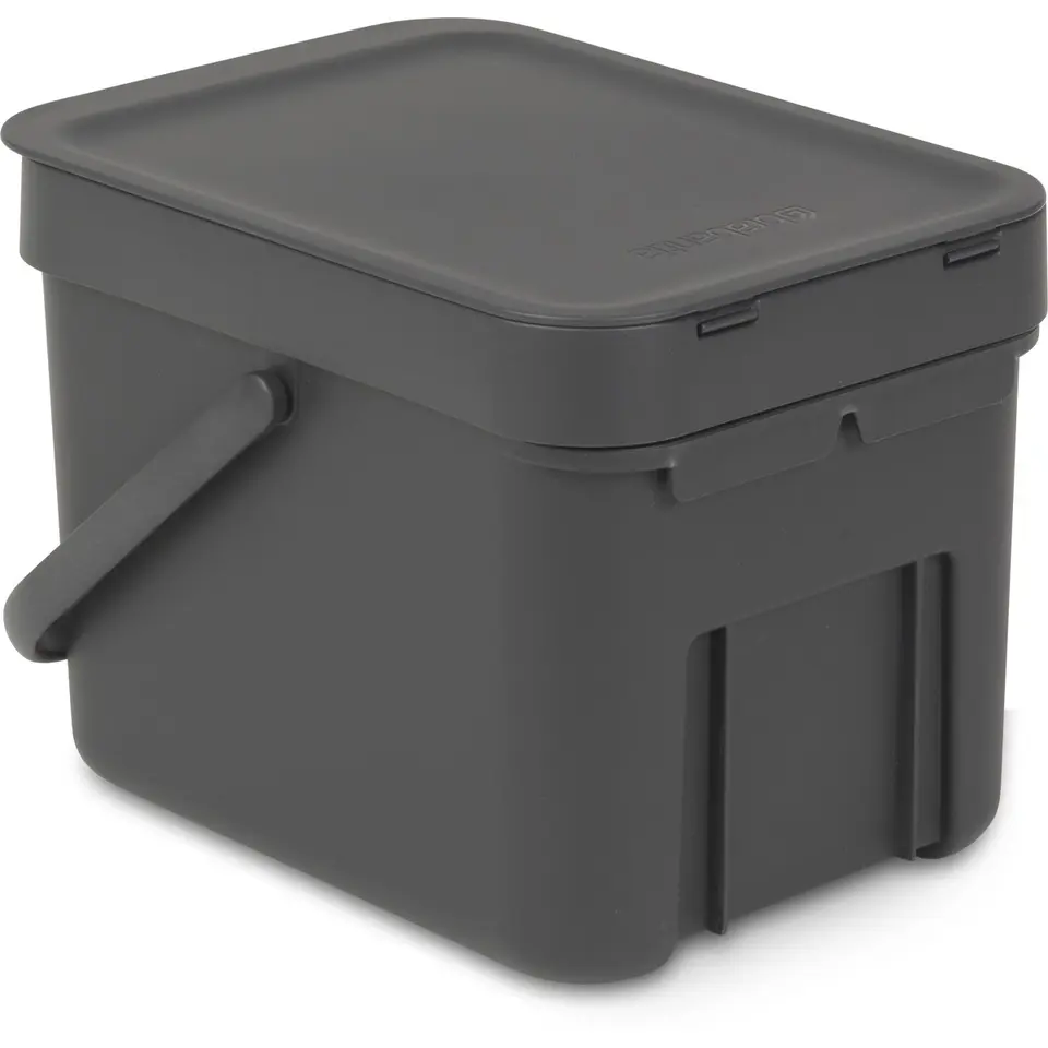 Brabantia Sort & Go Afvalemmer - 6L - Grijs