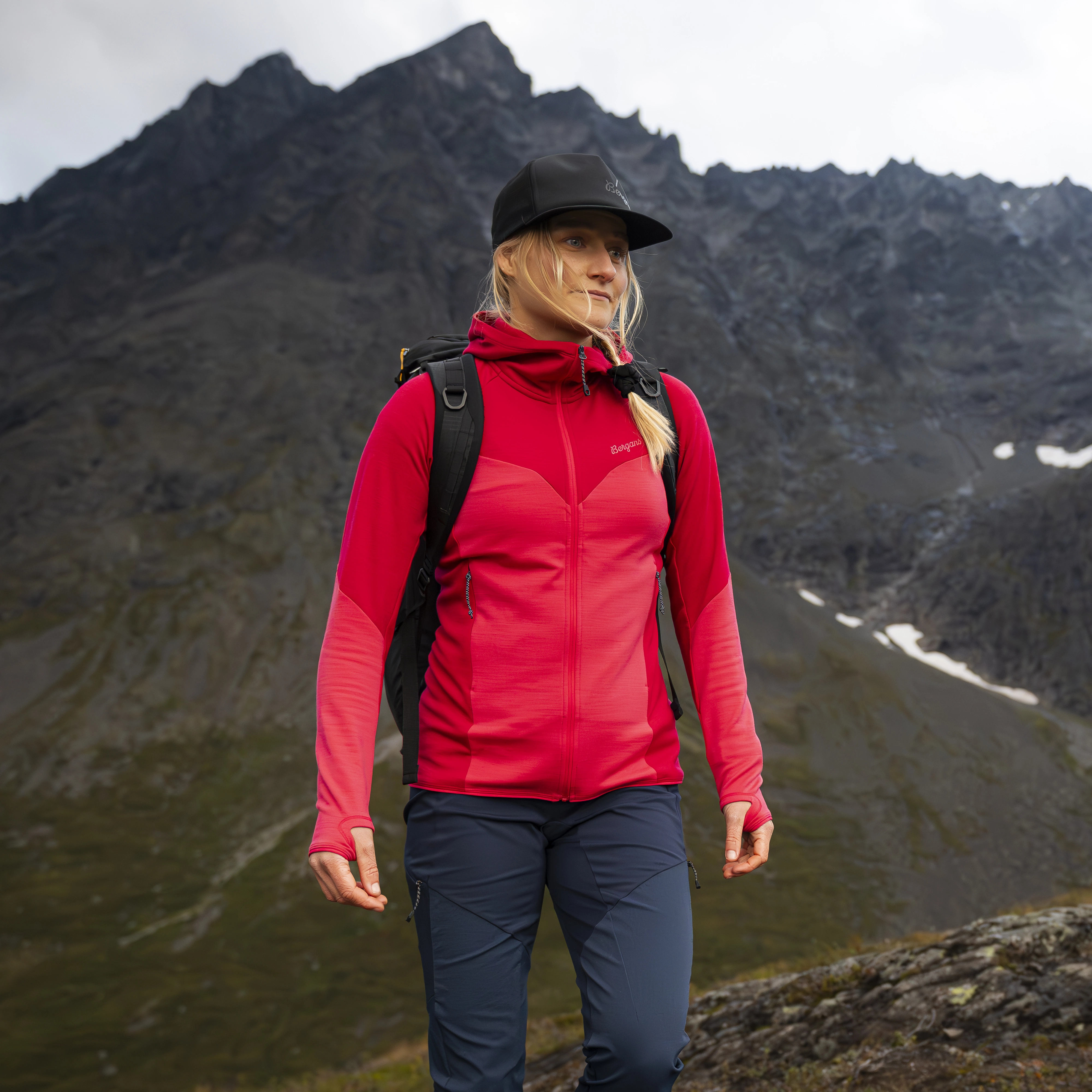 Tind Merino Hood Jacket Women Alpine Rose / Light Alpine Rose