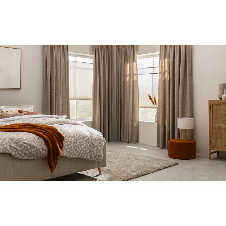 Fenstr plisségordijn Boston dubbel 25mm lichtdoorlatend - off-white (10716)