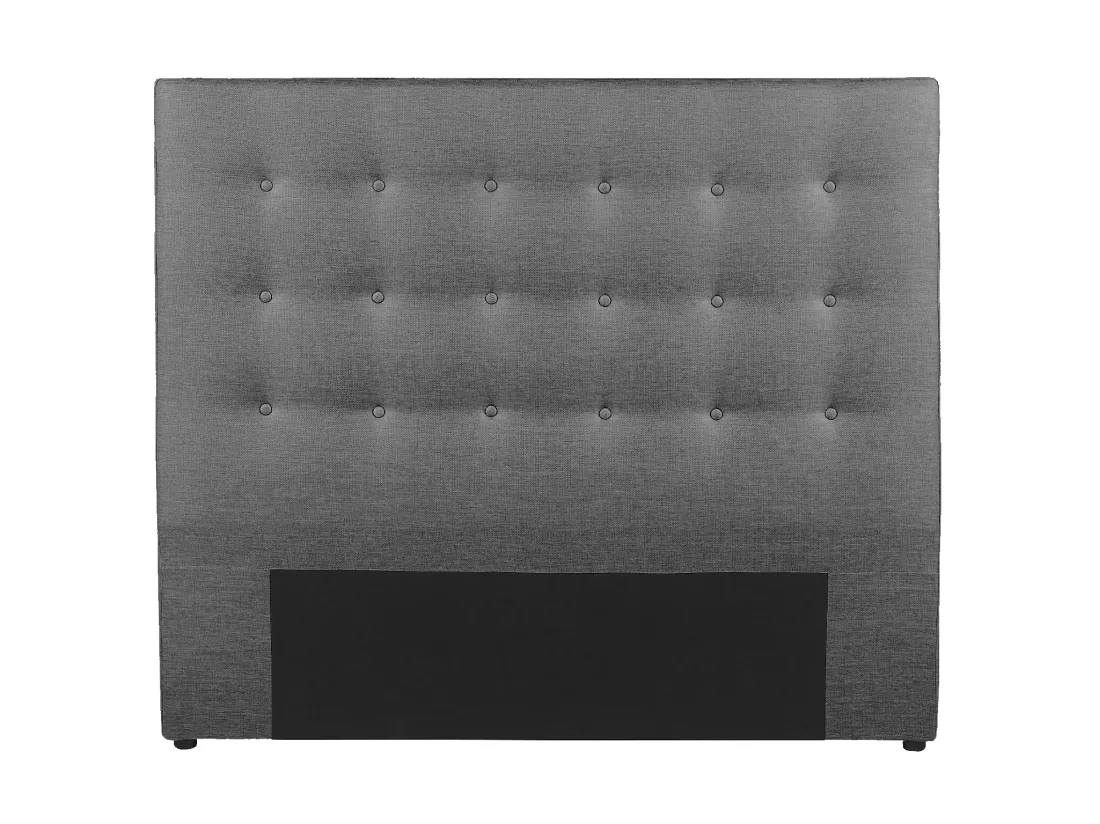Tête de lit capitonnée - 140 cm - Tissu - Gris - FRANCESCO