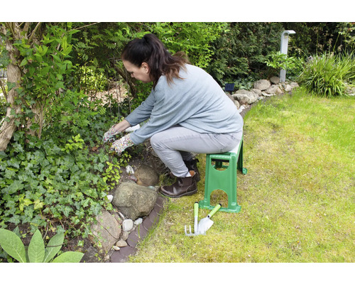 Tuinkruk, kunststof, 3-in-1, groen