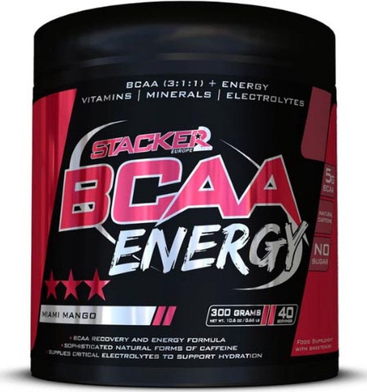 Stacker2 - BCAA Energy - Miami Mango - 40 Servings