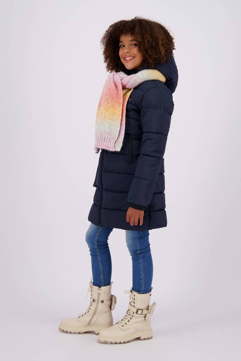 Vingino gewatteerde winterjas Tinja diep donkerblauw