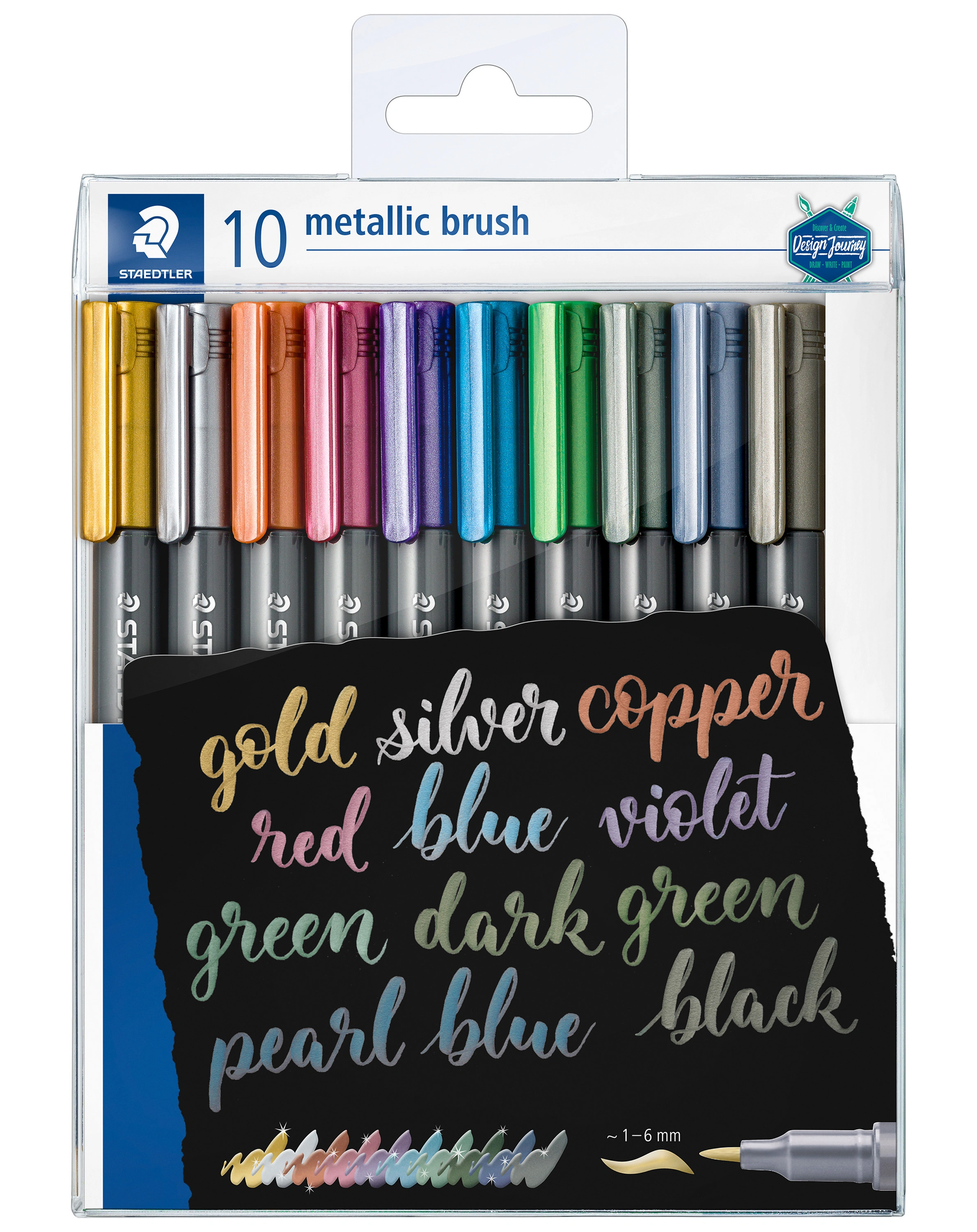 8321 TB10 Marker METALLIC BRUSH mit 10 Farben