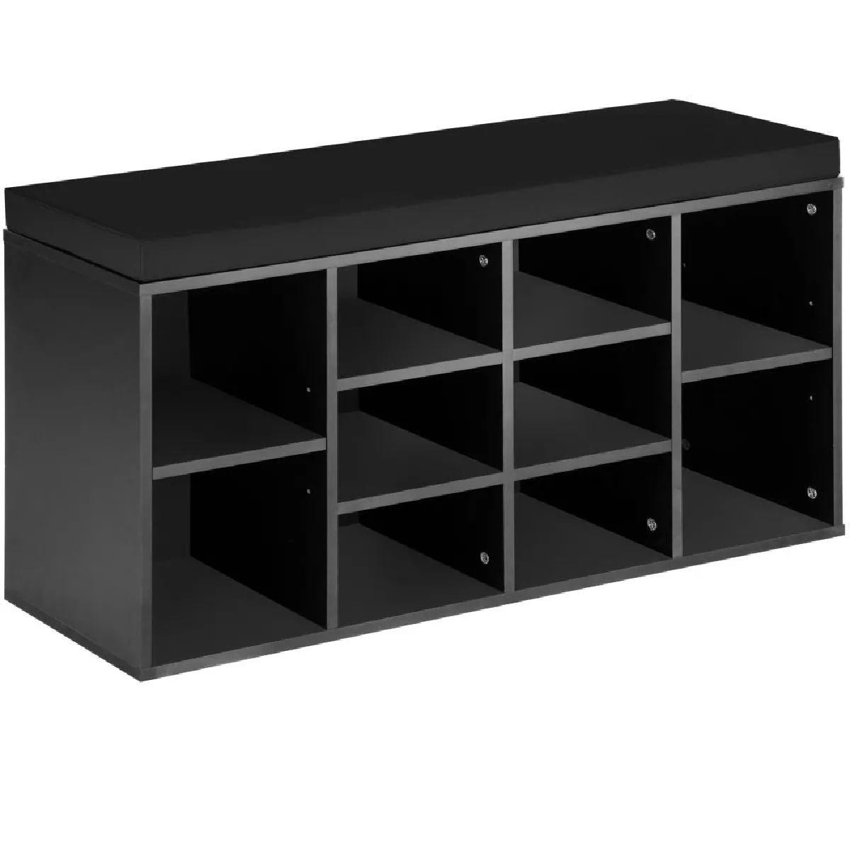 Helloshop26 Meuble à chaussures banc - Noir