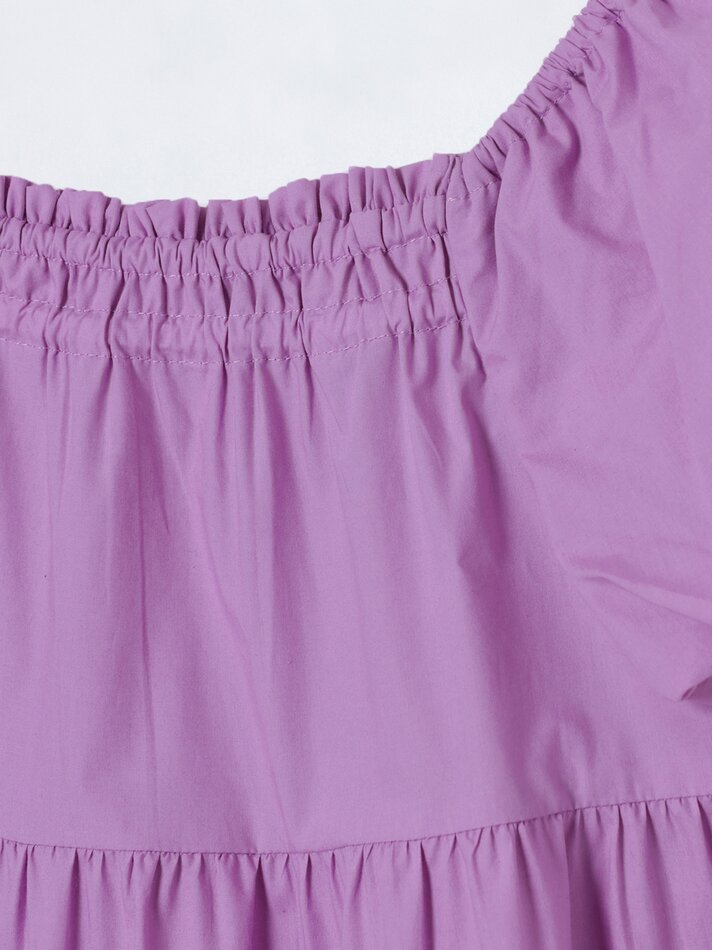 Vestido de popeline - Roxo