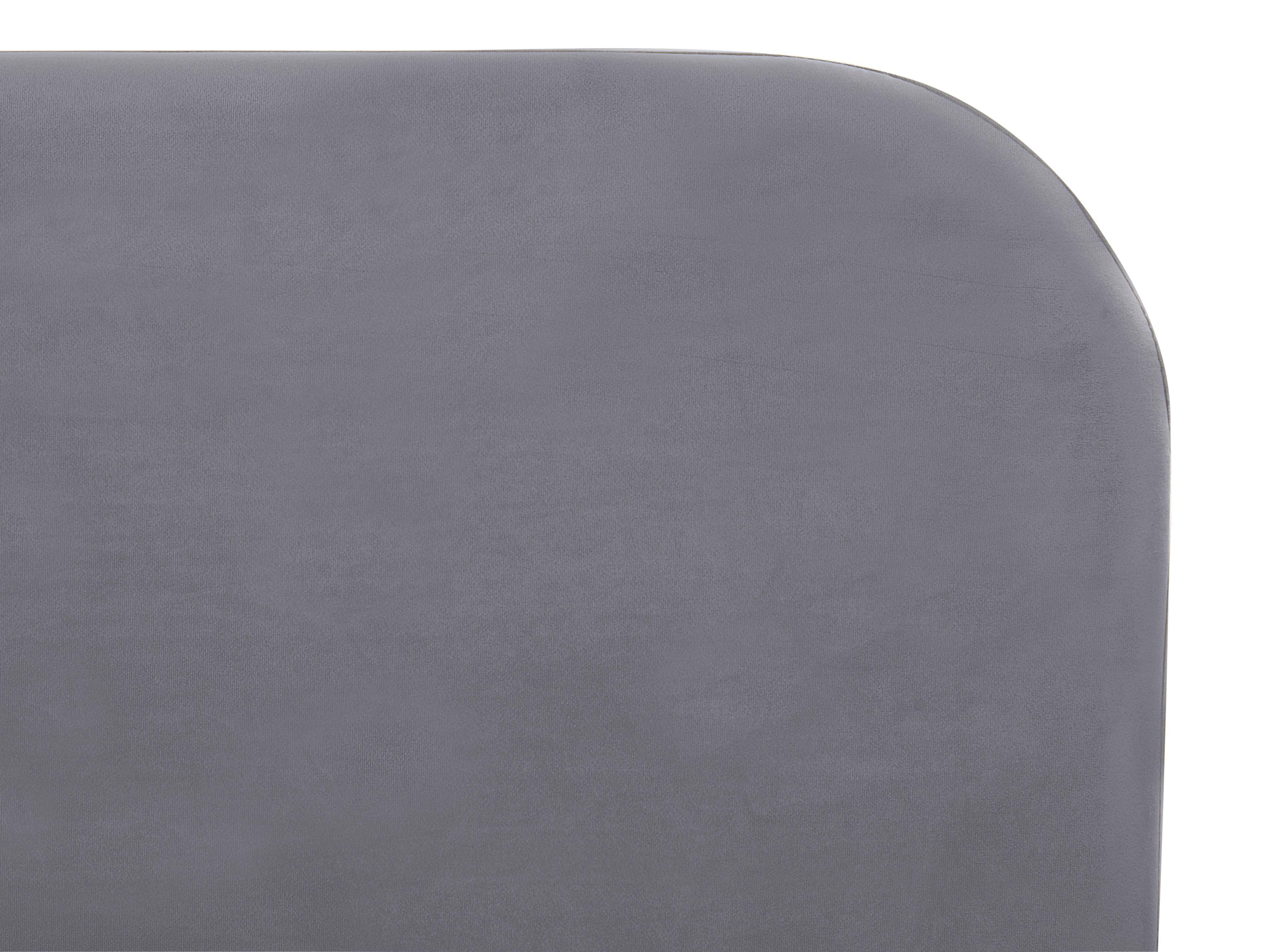 Bed Fluweel FLAYAT 180 x 200 cm Grijs