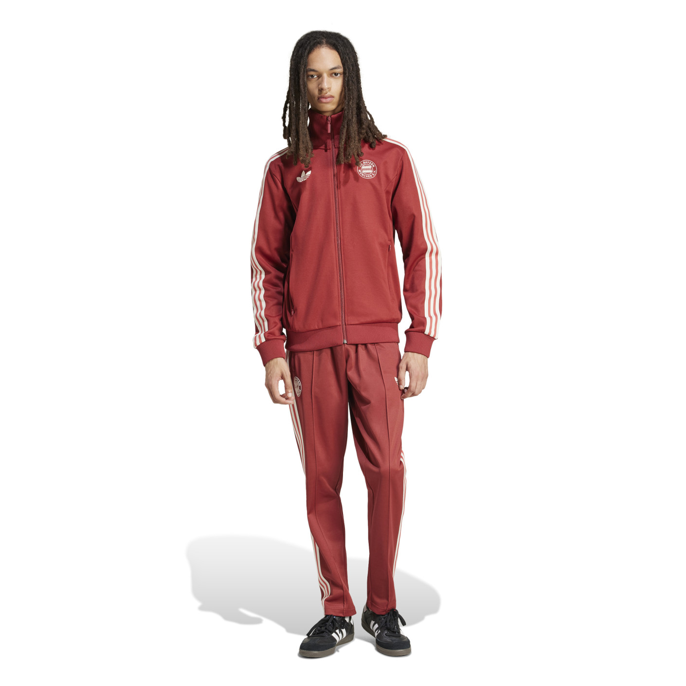 Adidas Bayern München Culturewear Trainingsjack 2024-2025 Donkerrood Wit