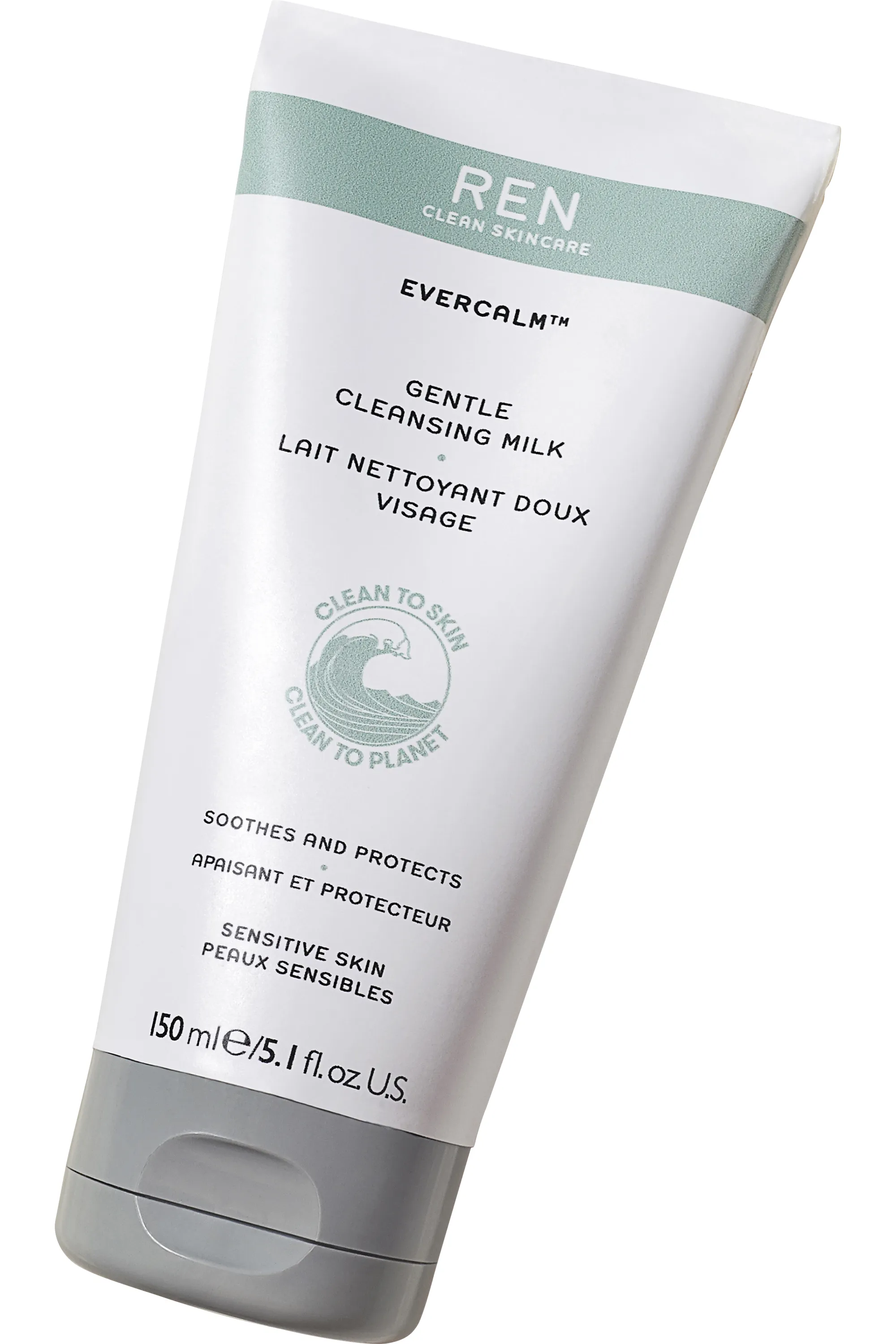 REN Lait nettoyant doux Evercalm™-150 ml
