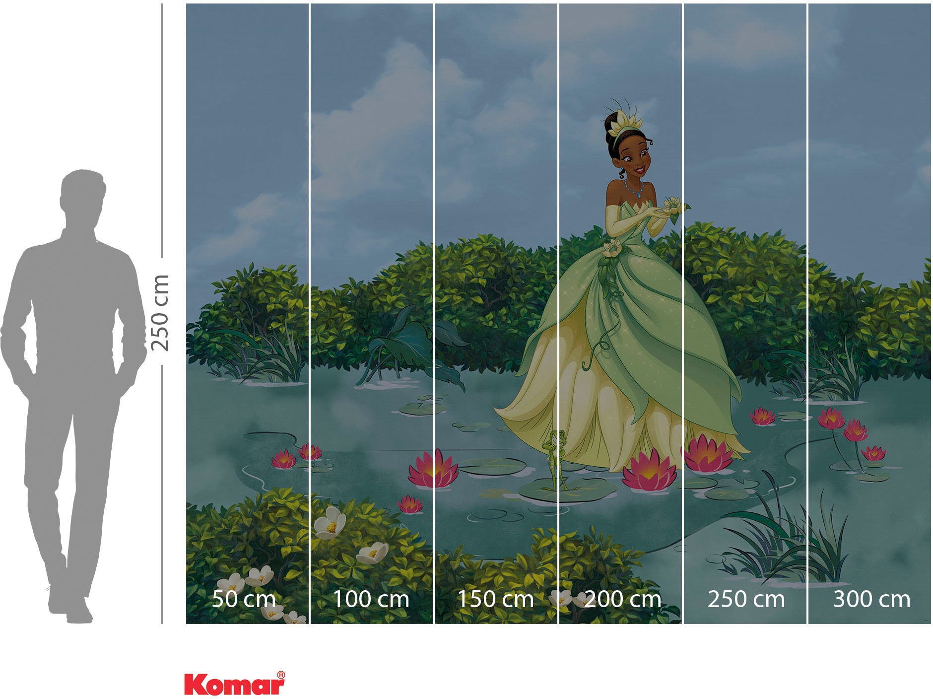 Komar Fototapete »Digitaldruck Vlies -  Tiana Lucky Pond - Grösse 300 x 250 cm« bedruckt glatt Kinderzimmer