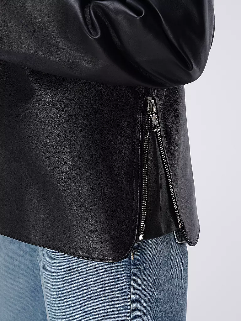 OFFICINE GENERALE Lederjacke ALEXA  schwarz