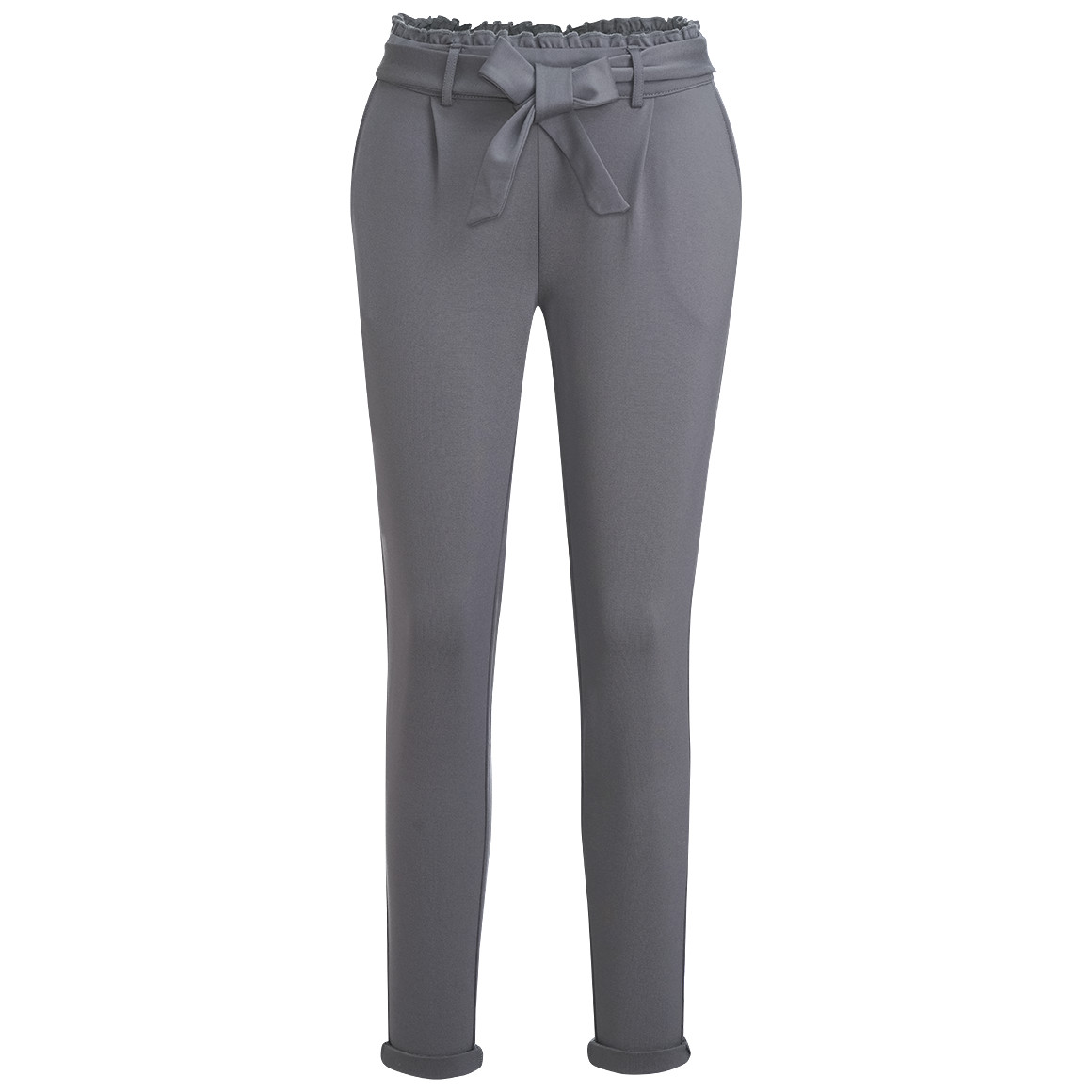 Gina Damen Jogpants mit Bindeband grau