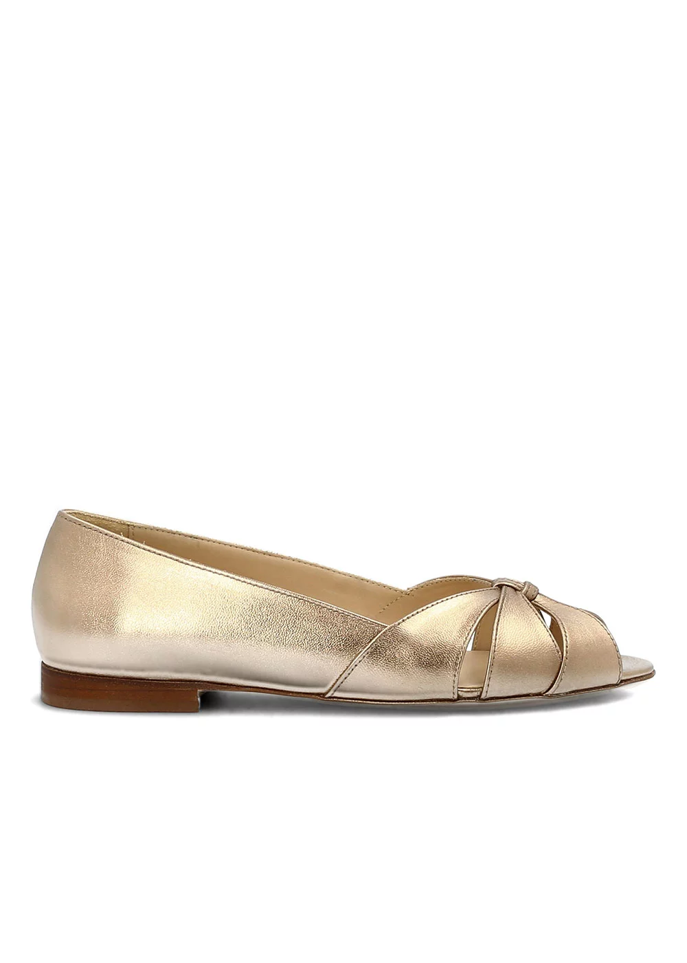 BALLERINE VICTOIRE CUIR PLATINE