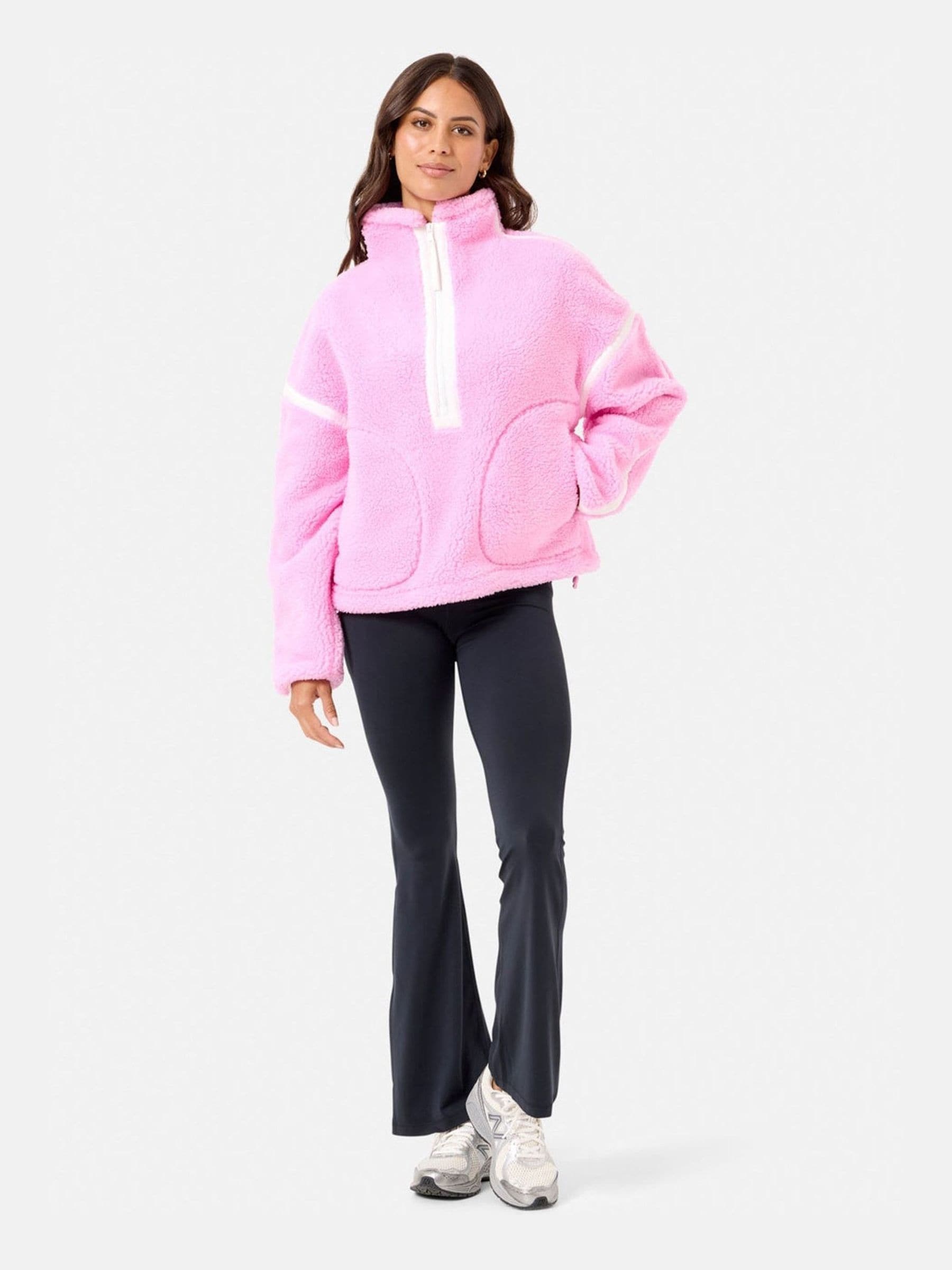 Roze - Gym + Coffee Industry Half Zip Fleece