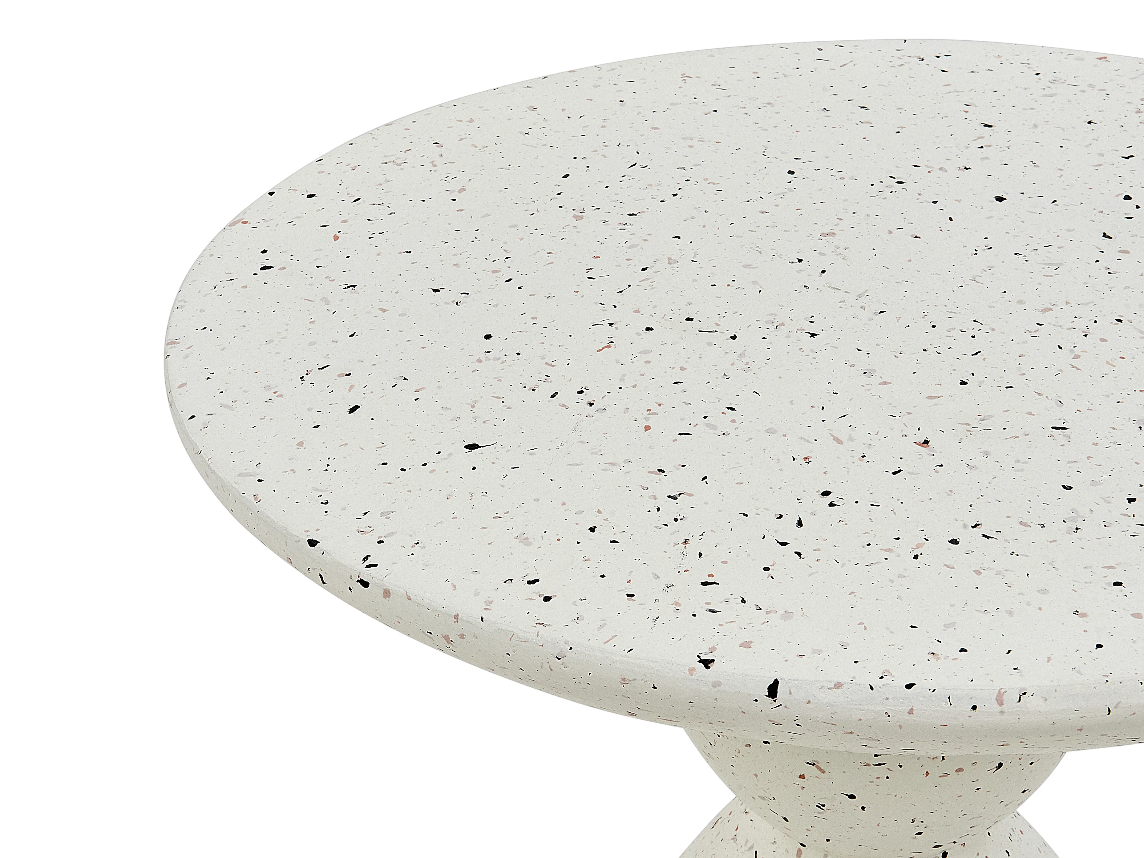 Bijzettafel CAFFI 50 cm 50 cm Wit terrazzo