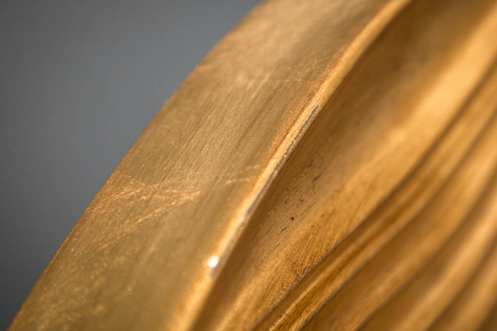 Eleganter Wandspiegel CIRCLE 100cm gold rund mit verziertem Rahmen