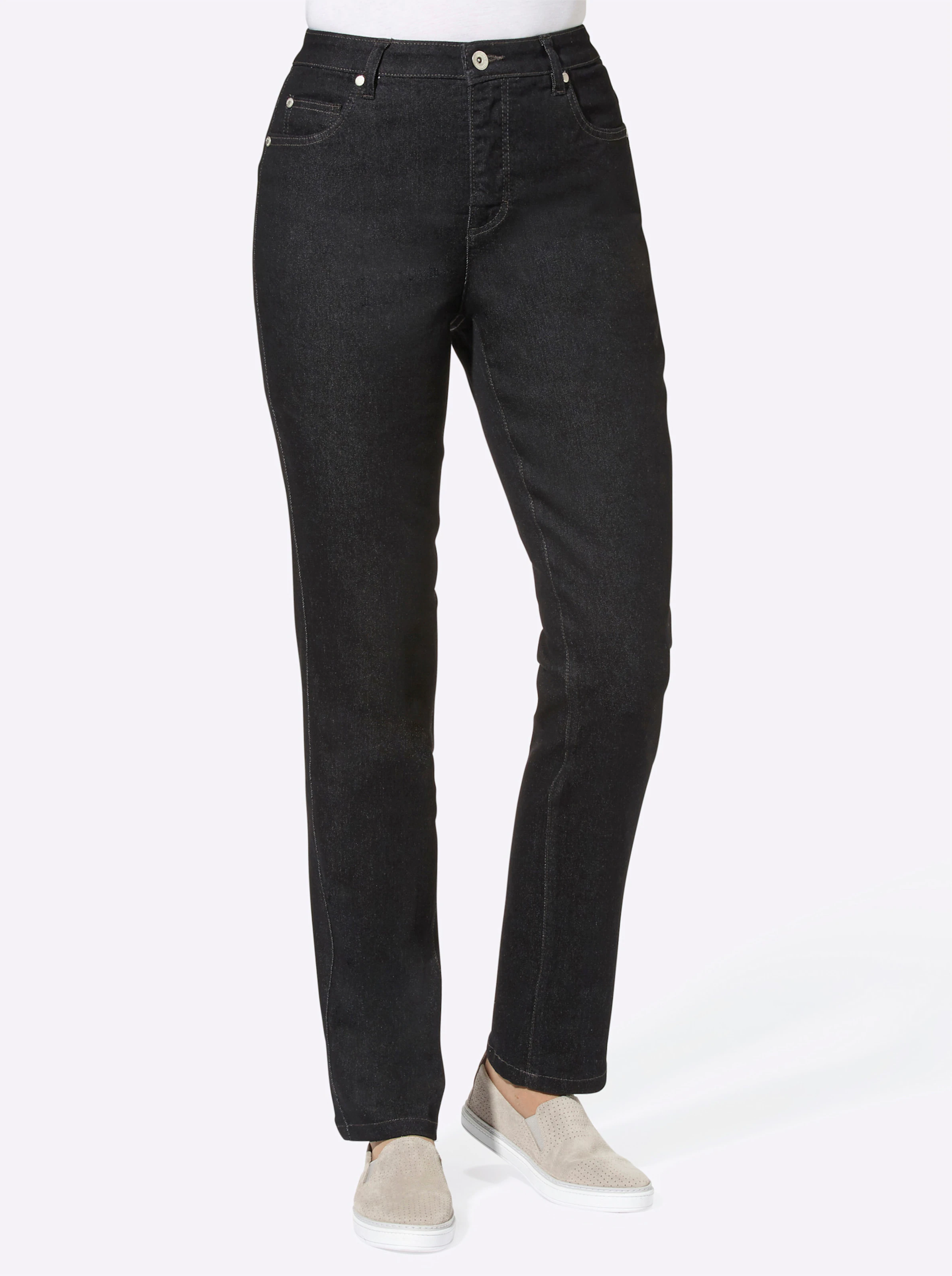 5-Pocket-Jeans in schwarz