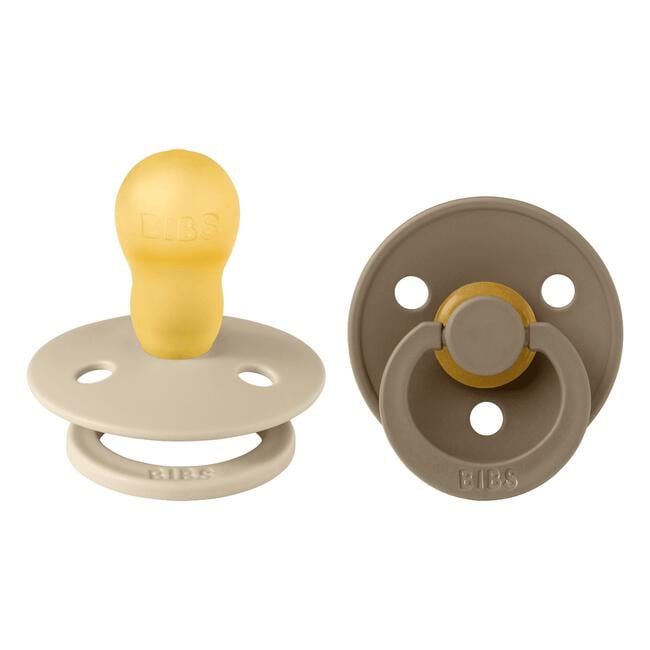 BIBS Fopspeen Two Pack Natuurlijk Rubber Vanilla/Dark Oak Maat 3