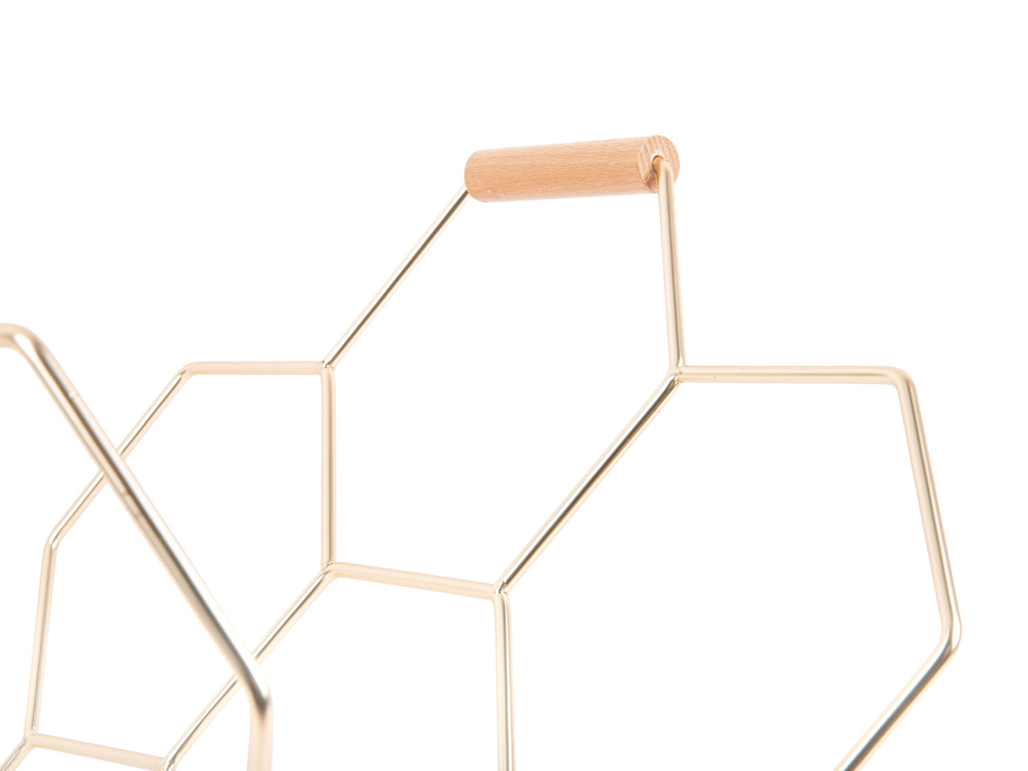 Magazine rack Honeycomb gold plated
