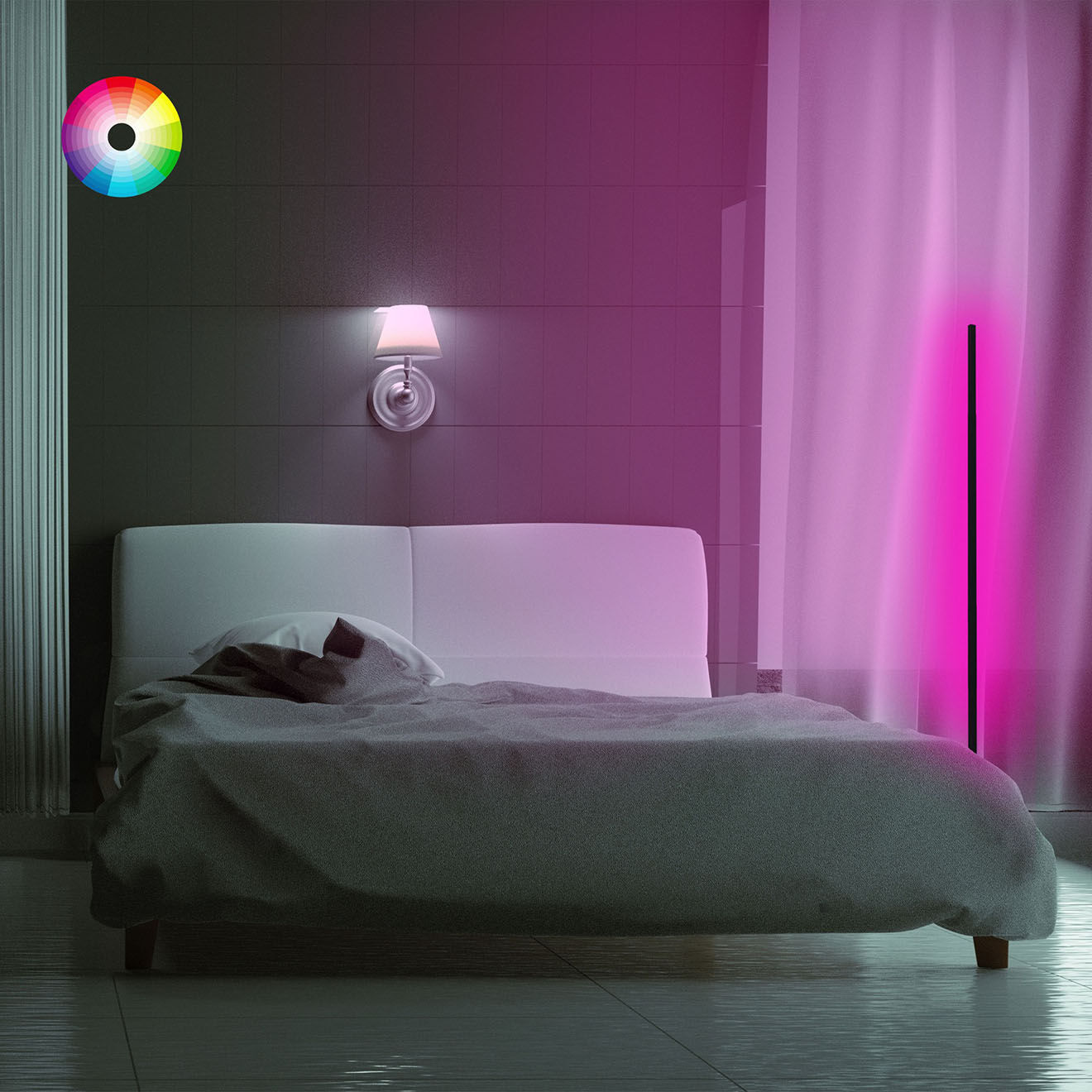 Sheen Lampadaire Lumos multicolore - L.120 cm