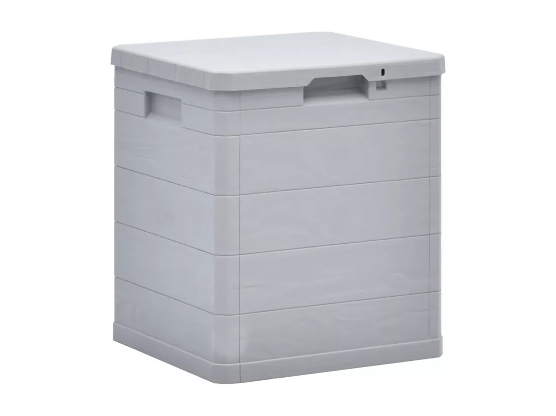 Boîte de rangement de jardin 90 L Gris clair