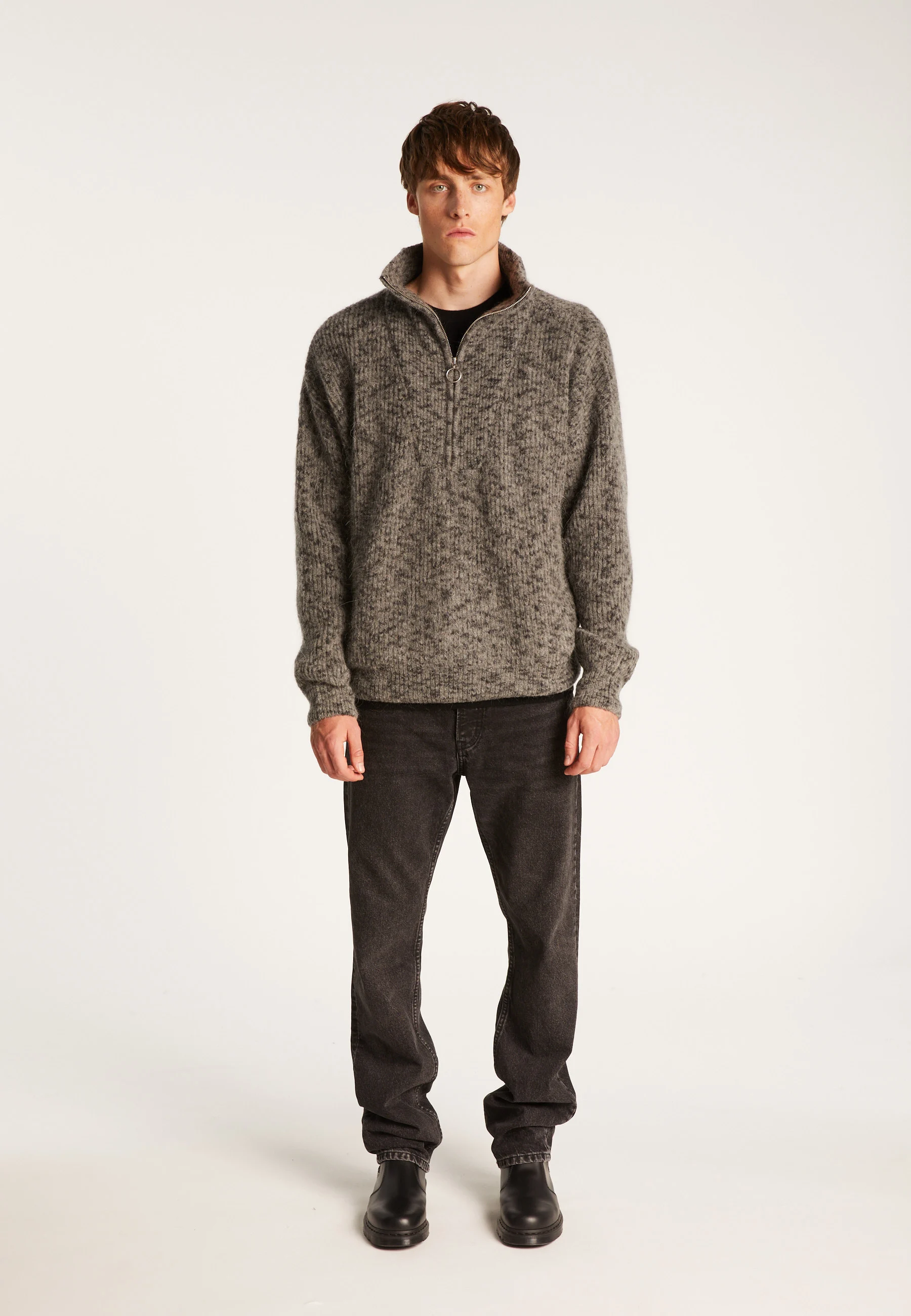 TENESSYAH24 - Pull camionneur unisexe en mohair | Gris