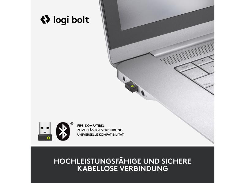 Logitech Tastatur K860 for Business Ergonomische und kabellose Tastatur mit Logi Bolt Empfänger