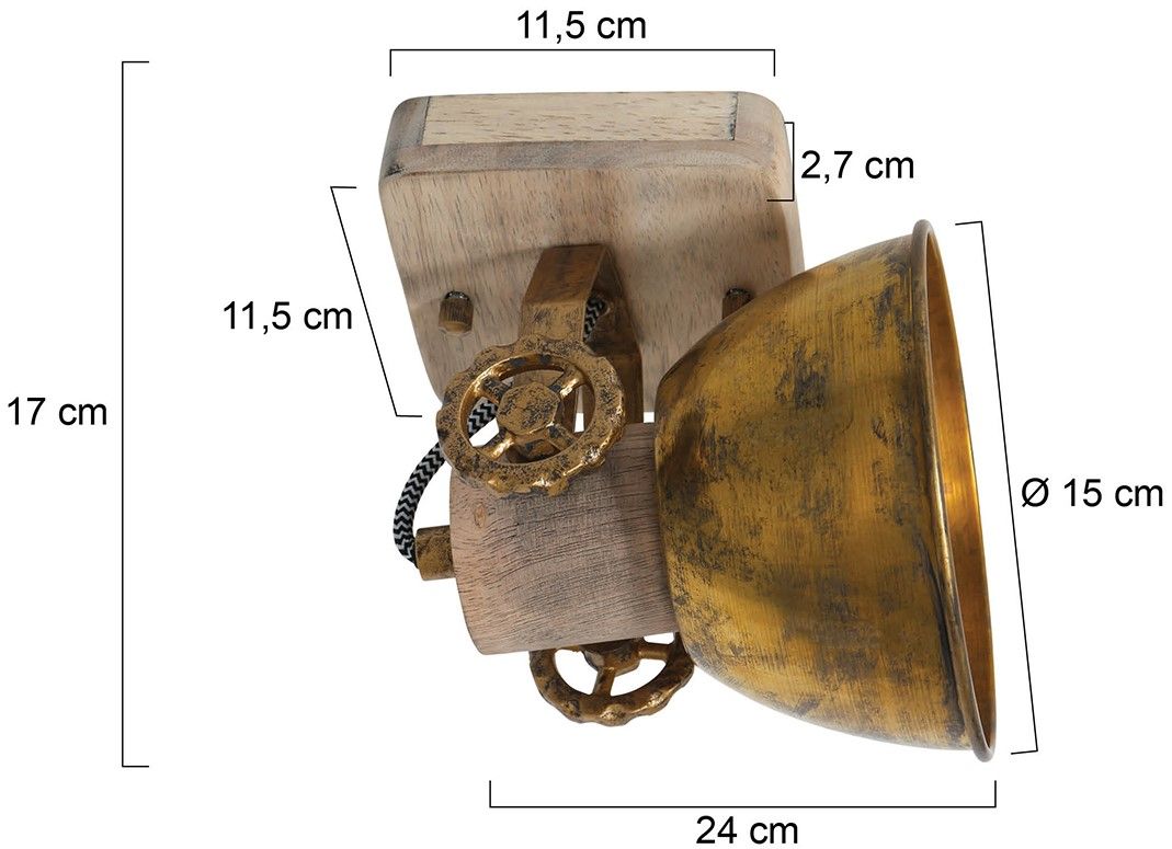 Plafondlamp 7968BR Gearwood Mexlite B15 x D24 cm