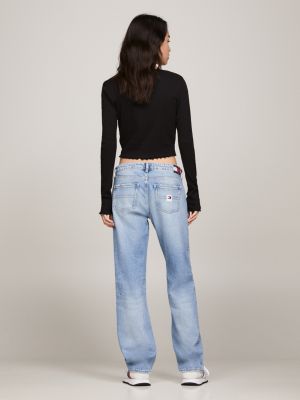Camiseta cropped de manga comprida com babados