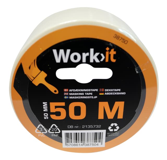 Work>it® afdækningstape 50 mm x 50 meter